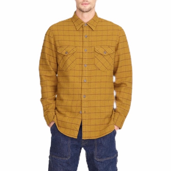J. Crew Wallace & Barnes Woodside Windowpane Flannel Button Down Shirt